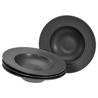 CreaTable Pastateller-Set Lava Stone schwarz Steinzeug D: ca. 32 cm Lava Stone - schwarz (32,00cm) - CreaTable