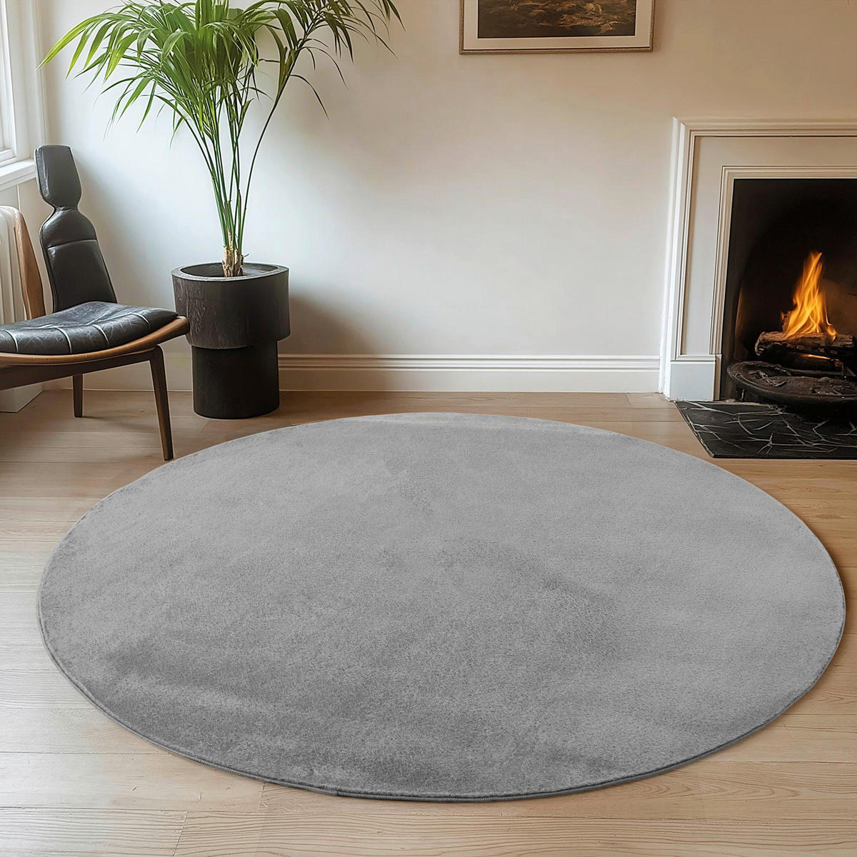 Ayyildiz Teppich JOY grau D: ca. 80 cm JOY - grau (80,00cm) - Ayyildiz