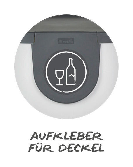 Rotho Abfalleimer weiß B/H/L: ca. 23,5x34x40 cm Abfalleimer_Albula 25l - weiß (40,00/23,50/34,00cm) - Rotho