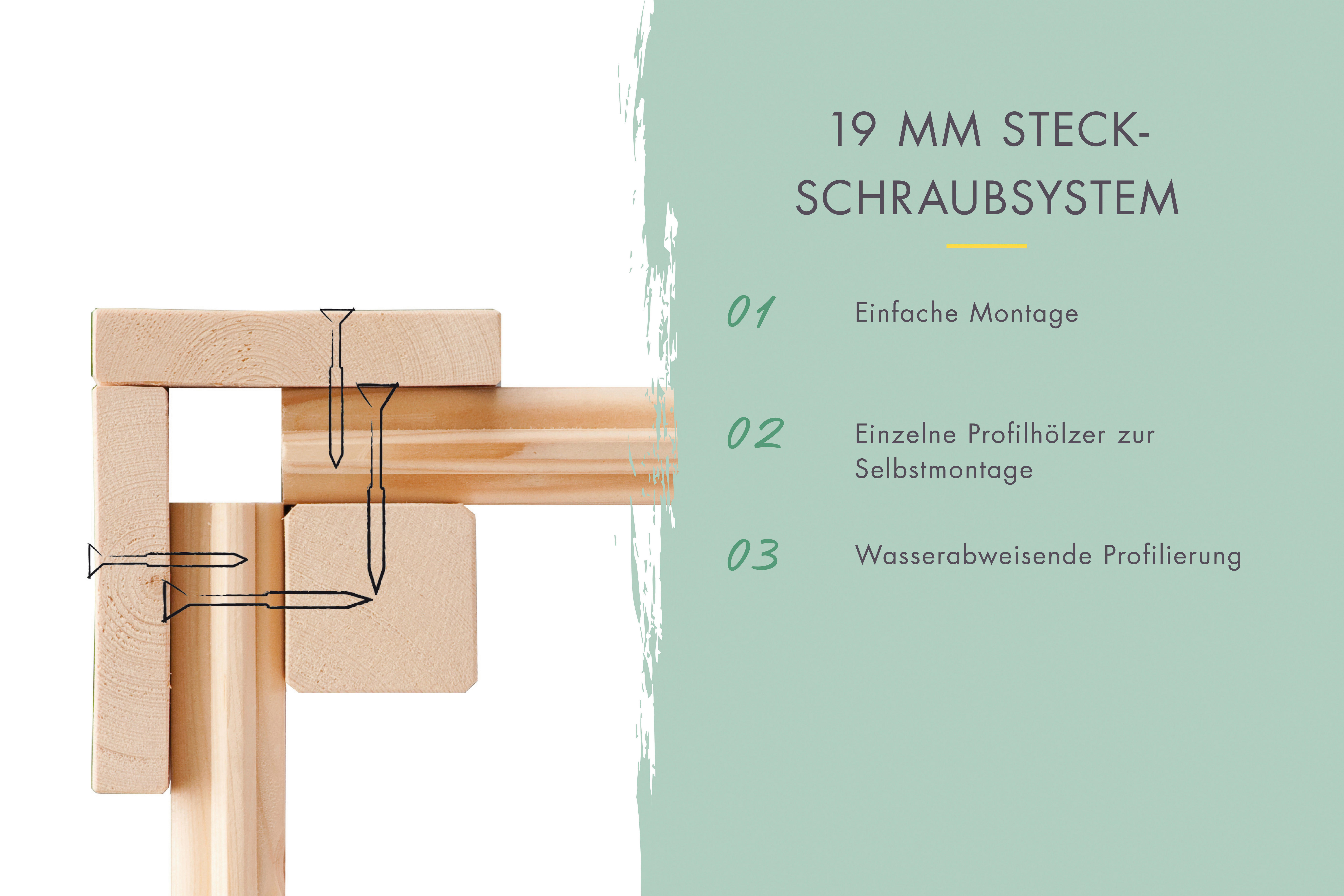 Thumbnail - Karibu Gartenhaus Joschka 3 natur B/H/L: ca. 186x167x246 cm