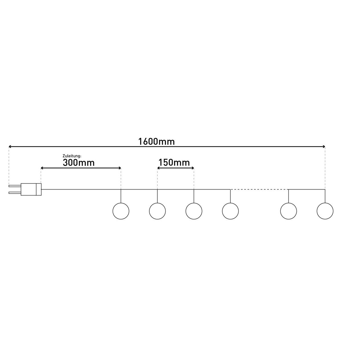 LED-Lichterkette FUßBALL mit LED 5217123 weiß Papier Metall L: ca. 160 cm LED Lichterkette FUßBALL mit LED - weiß (160,00cm) - Näve Leuchten