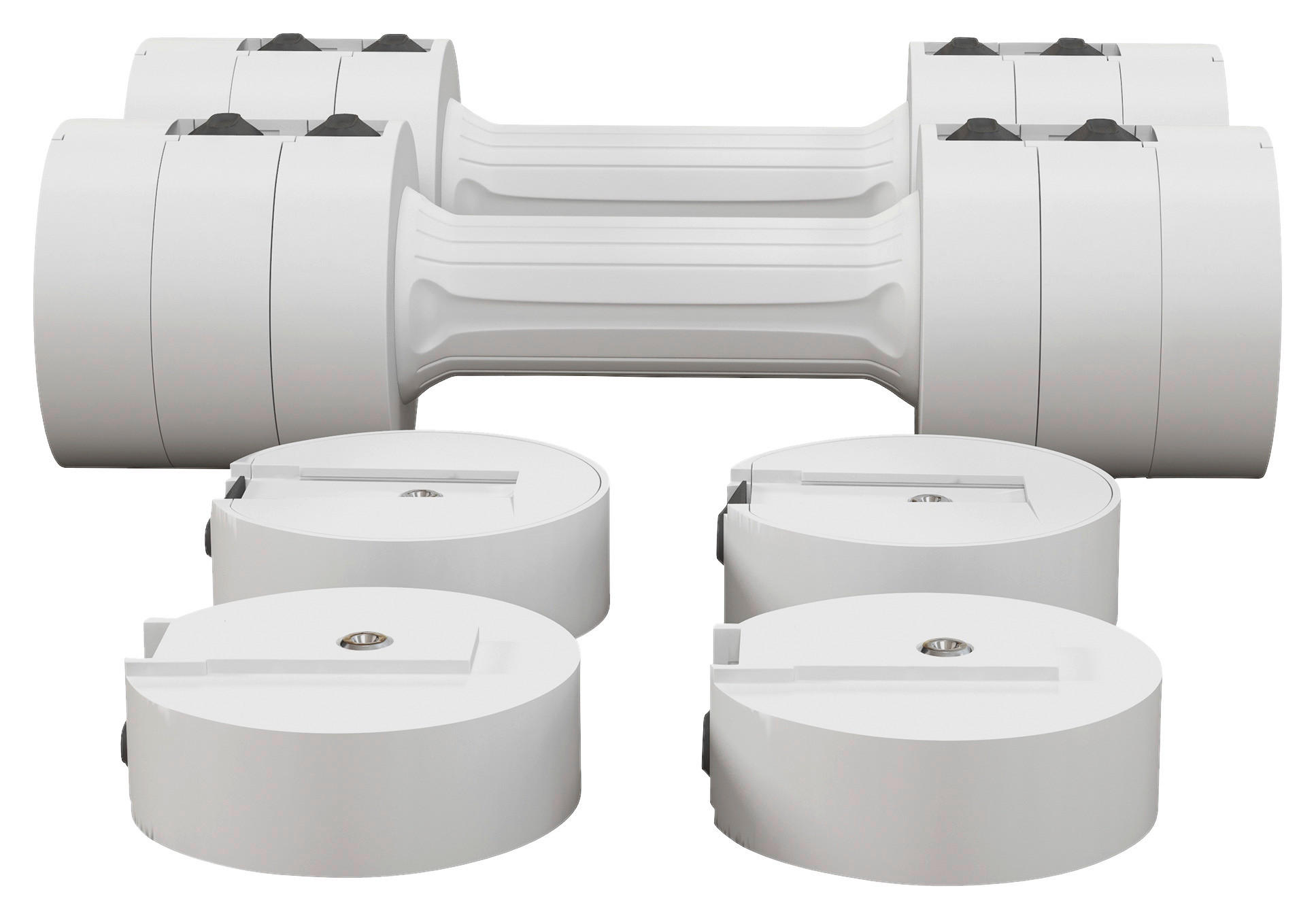 SPORTNOW Hanteln weiß Kunststoff B/H/L: ca. 7,5x7,5x26,5 cm Hanteln - weiß (26,50/7,50/7,50cm) - SPORTNOW