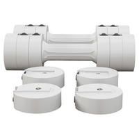 SPORTNOW Hanteln weiß Kunststoff B/H/L: ca. 7,5x7,5x26,5 cm Hanteln - weiß (26,50/7,50/7,50cm) - SPORTNOW