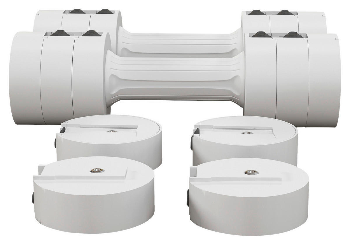 SPORTNOW Hanteln weiß Kunststoff B/H/L: ca. 7,5x7,5x26,5 cm Hanteln - weiß (26,50/7,50/7,50cm) - SPORTNOW