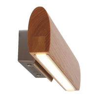 Näve Leuchten LED Wandleuchte NV1287814 braun Holz Metall B/H/T: ca. 7x8x35 cm 1 Brennstellen Rondo - braun (7,00/8,00/35,00cm) - Näve Leuchten