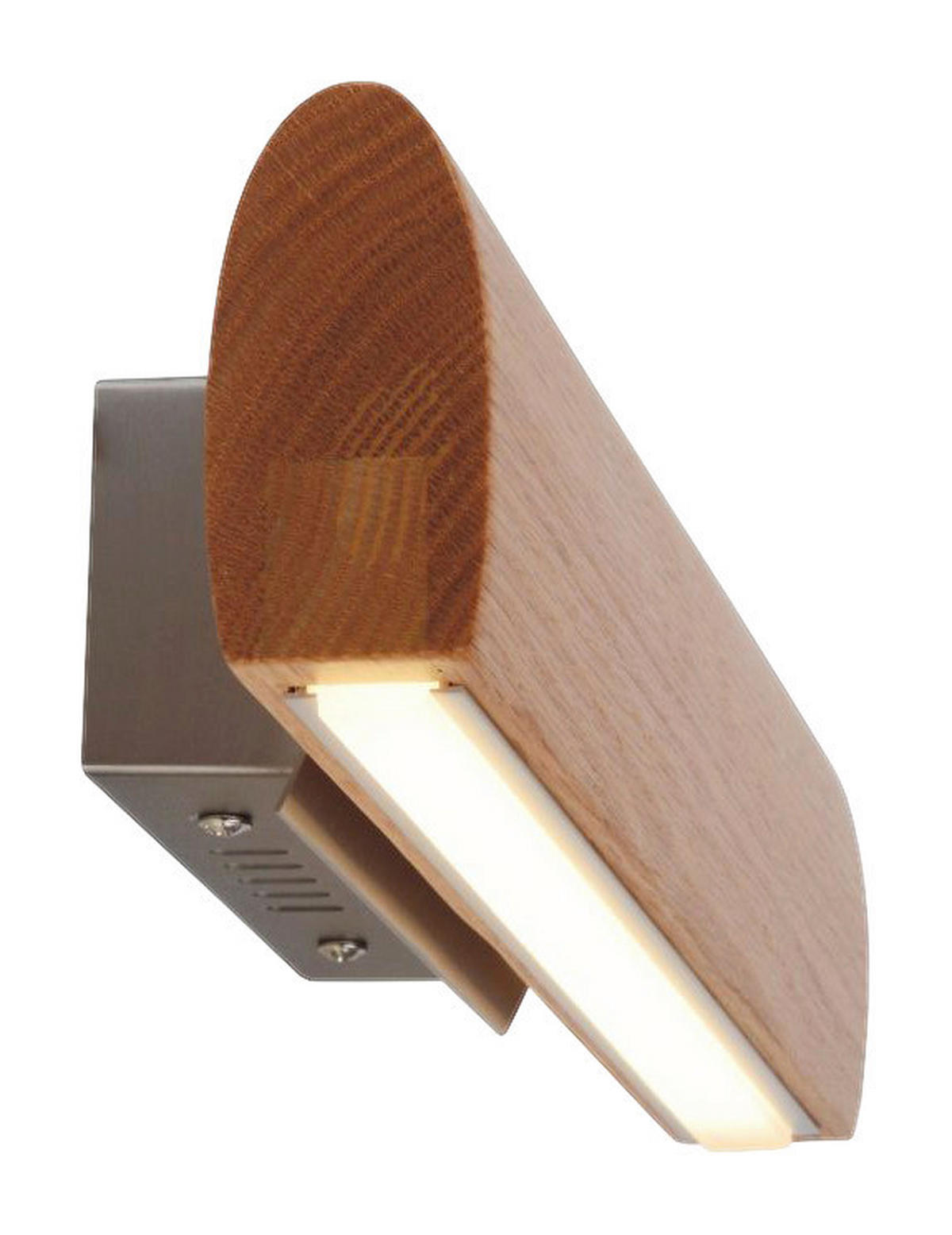 Näve Leuchten LED Wandleuchte NV1287814 braun Holz Metall B/H/T: ca. 7x8x35 cm 1 Brennstellen Rondo - braun (7,00/8,00/35,00cm) - Näve Leuchten