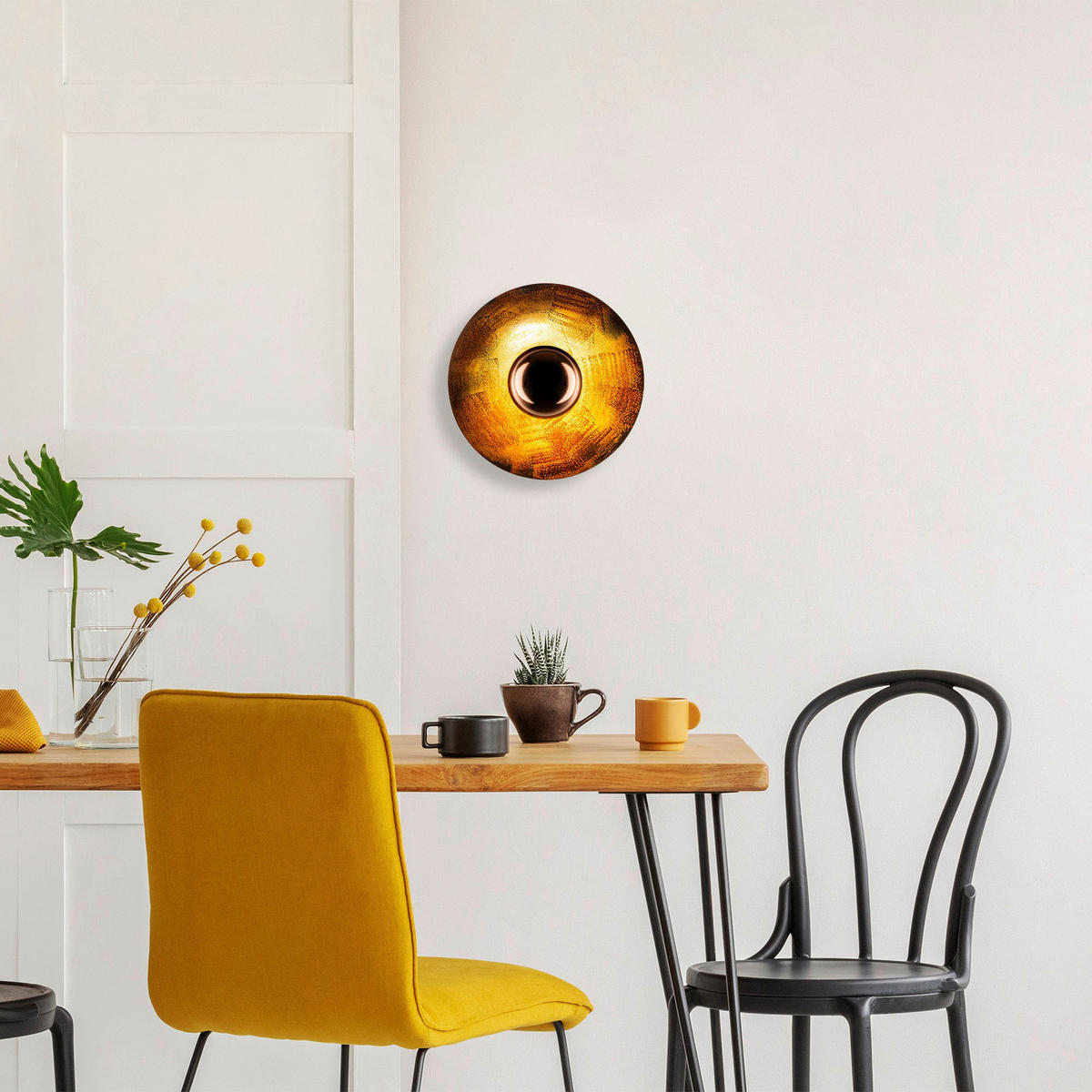 Opviq Wandleuchte Kurt Kupfer Metall B/H/T/L/D: ca. 28x26x28x28x28 cm G9 1 Brennstellen Kurt - Kupfer (28,00/28,00/26,00cm) - Opviq