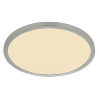 GLOBO LED-Deckenleuchte Opal nickel matt Kunststoff H/D: ca. 2,5x29,4 cm SAPANA - nickel matt/Opal (29,40/2,50cm) - GLOBO