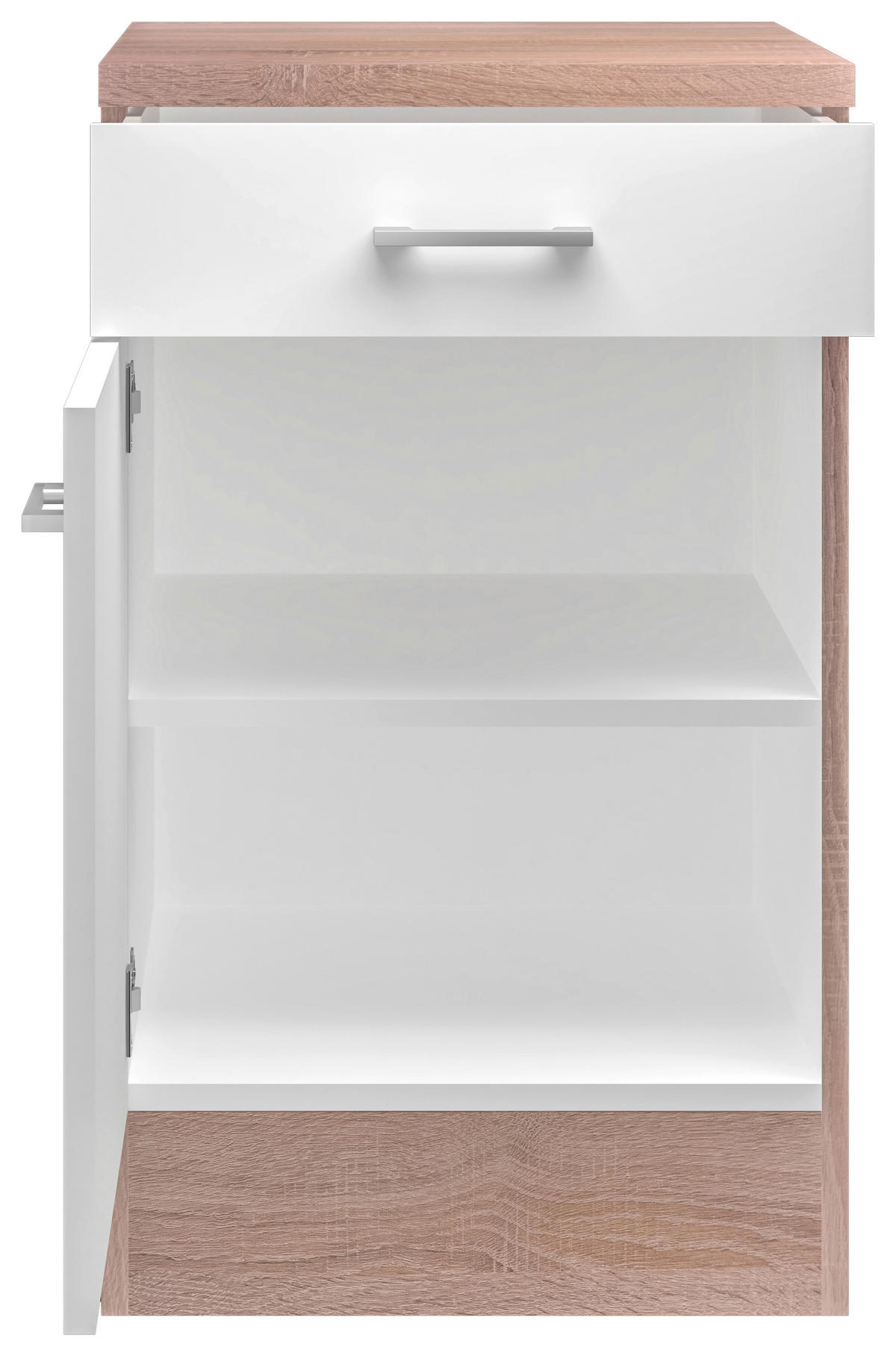 Unterschrank SAMOA weiß Eiche Nachbildung B/H/T: ca. 50x85x60 cm SAMOA - Eiche/weiß (50,00/85,00/60,00cm) - Flex-Well