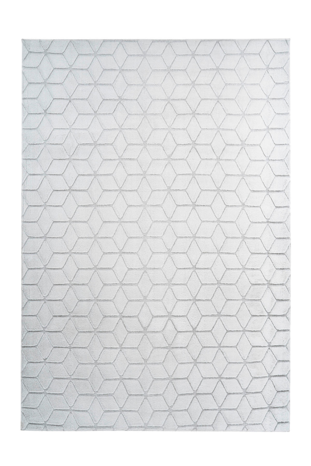 360Living Teppich Vivica graublau B/L: ca. 80x150 cm Vivica - weiß/graublau (80,00/150,00cm) - 360Living
