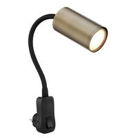 GLOBO Wandleuchte schwarz Kunststoff B/H: ca. 5,5x43 cm GU10 1 Brennstellen ROBBY - schwarz (5,50/43,00cm) - GLOBO