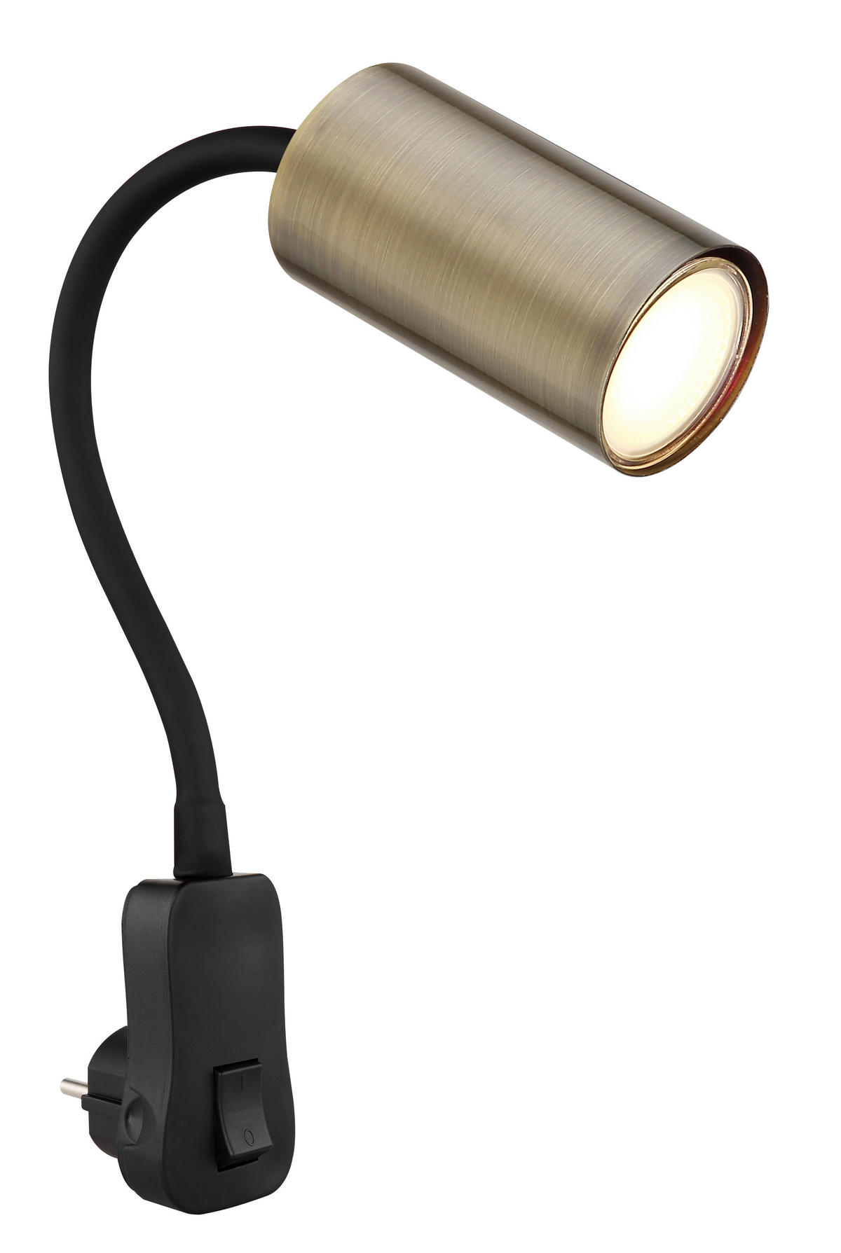 GLOBO Wandleuchte schwarz Kunststoff B/H: ca. 5,5x43 cm GU10 1 Brennstellen ROBBY - schwarz (5,50/43,00cm) - GLOBO