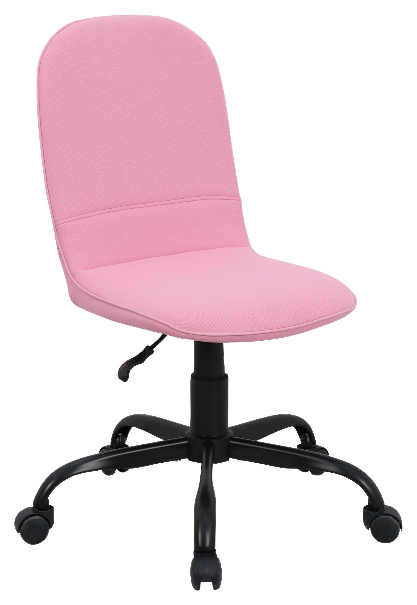Drehstuhl TROLLY schwarz pink Metall Stoff TROLLY - pink/schwarz (42,00/95,00/54,00cm) - byLIVING