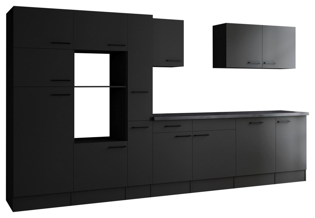 Küchenblock Oliver B/H/T: ca. 370x205x60 cm Oliver - granit/grau (370,00/205,00/60,00cm) - Respekta