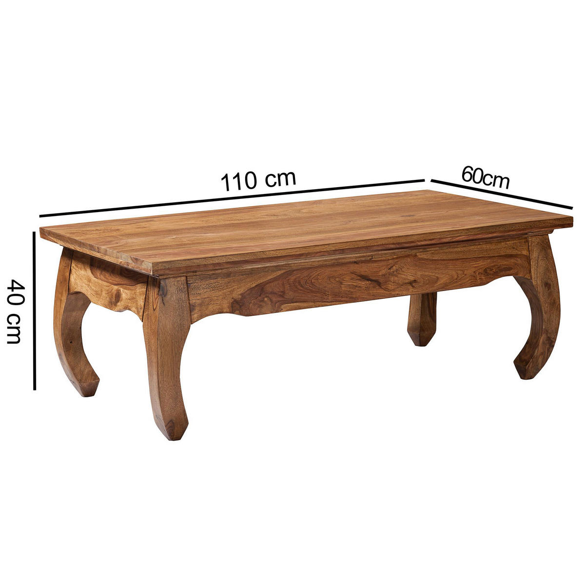 Couchtisch braun B/H/T: ca. 110x60x40 cm Couchtisch - braun (110,00/60,00/40,00cm) - Wohnling