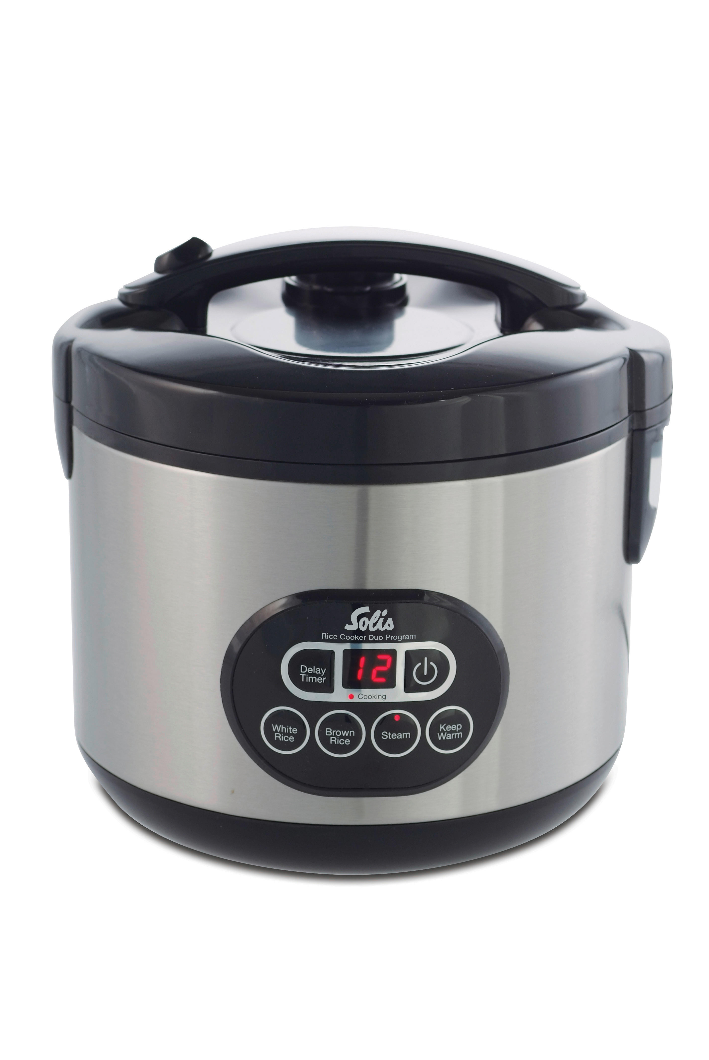 Solis Reiskocher silber schwarz Kunststoff Metall Duo Programm - schwarz/silber - Solis