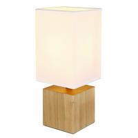 GLOBO Tischleuchte natur Holz B/H/T: ca. 12x30x12 cm E27 1 Brennstellen VALENTINO - natur (12,00/30,00/12,00cm) - GLOBO