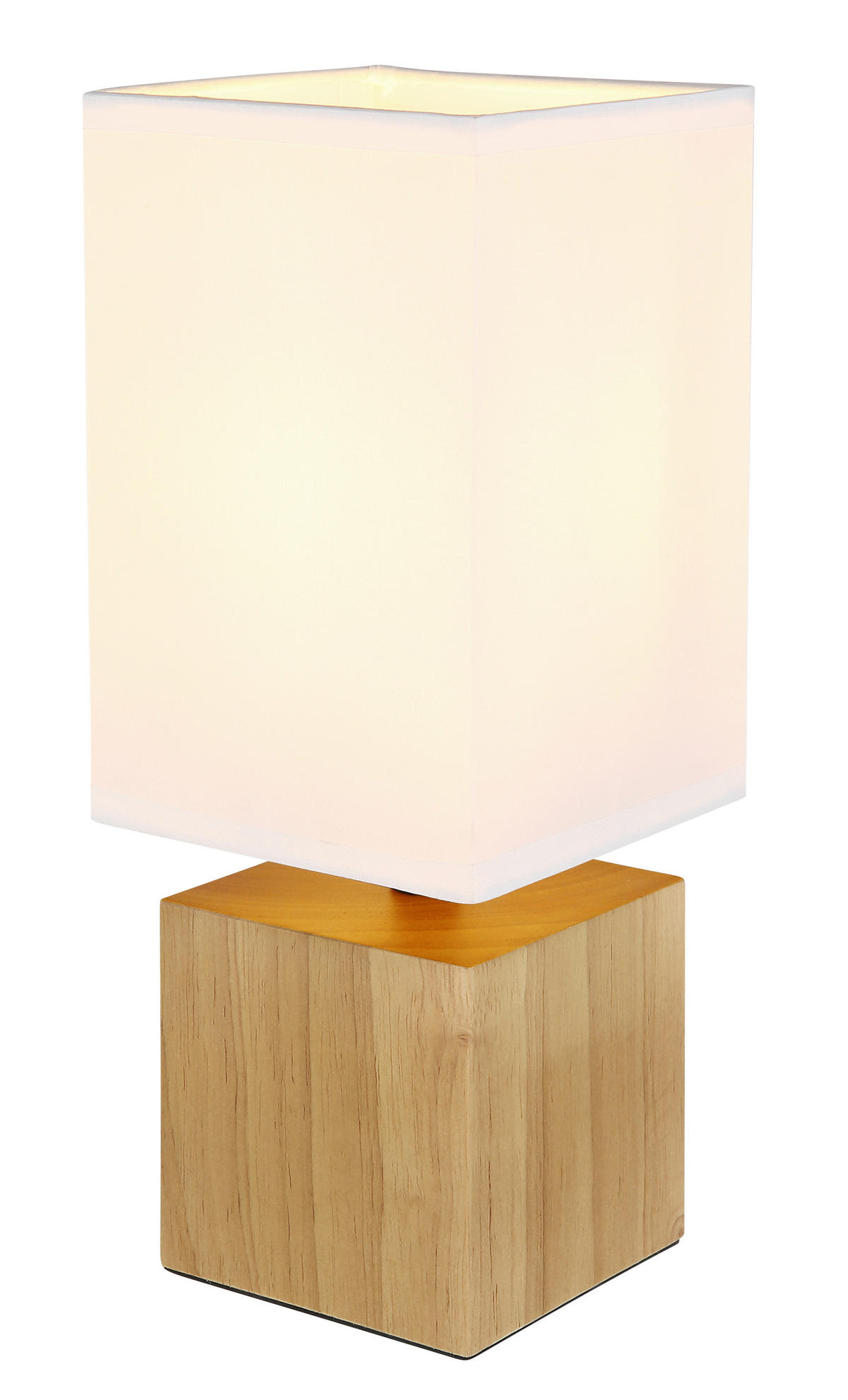 GLOBO Tischleuchte natur Holz B/H/T: ca. 12x30x12 cm E27 1 Brennstellen VALENTINO - natur (12,00/30,00/12,00cm) - GLOBO