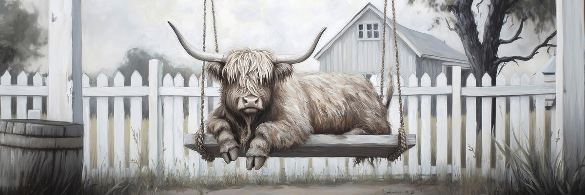 Ölgemälde Tiere B/H: ca. 120x40 cm Ölgemälde_handgefertigt - (120,00/40,00cm)