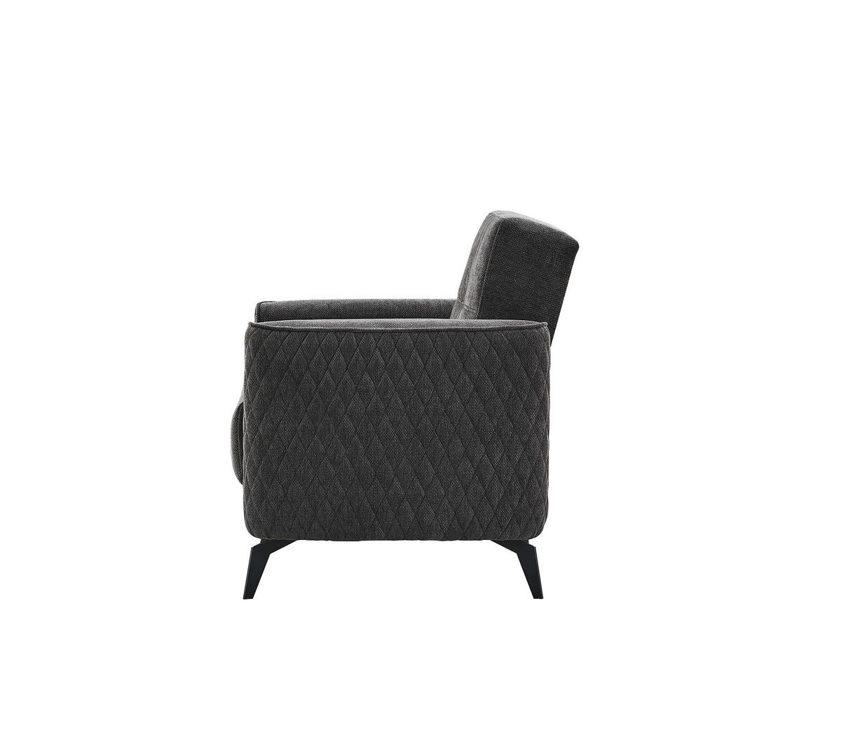 Sofa 3-2-1 Lendor grau Webstoff Lendor - schwarz/grau