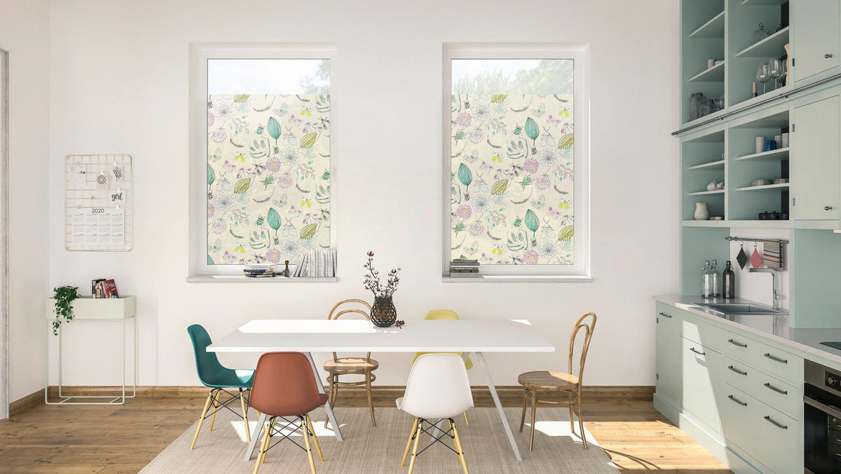 LICHTBLICK Fensterfolie My Bohemian Garden Natur My Bohemian Garden bunt B/L: ca. 50x100 cm My Bohemian Garden - bunt (50,00/100,00cm) - LICHTBLICK