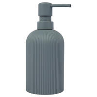 Seifenspender grau Polyresin B/H: ca. 7,7x17,6 cm Seifenspender_Samos grau - grau (7,70/17,60cm)