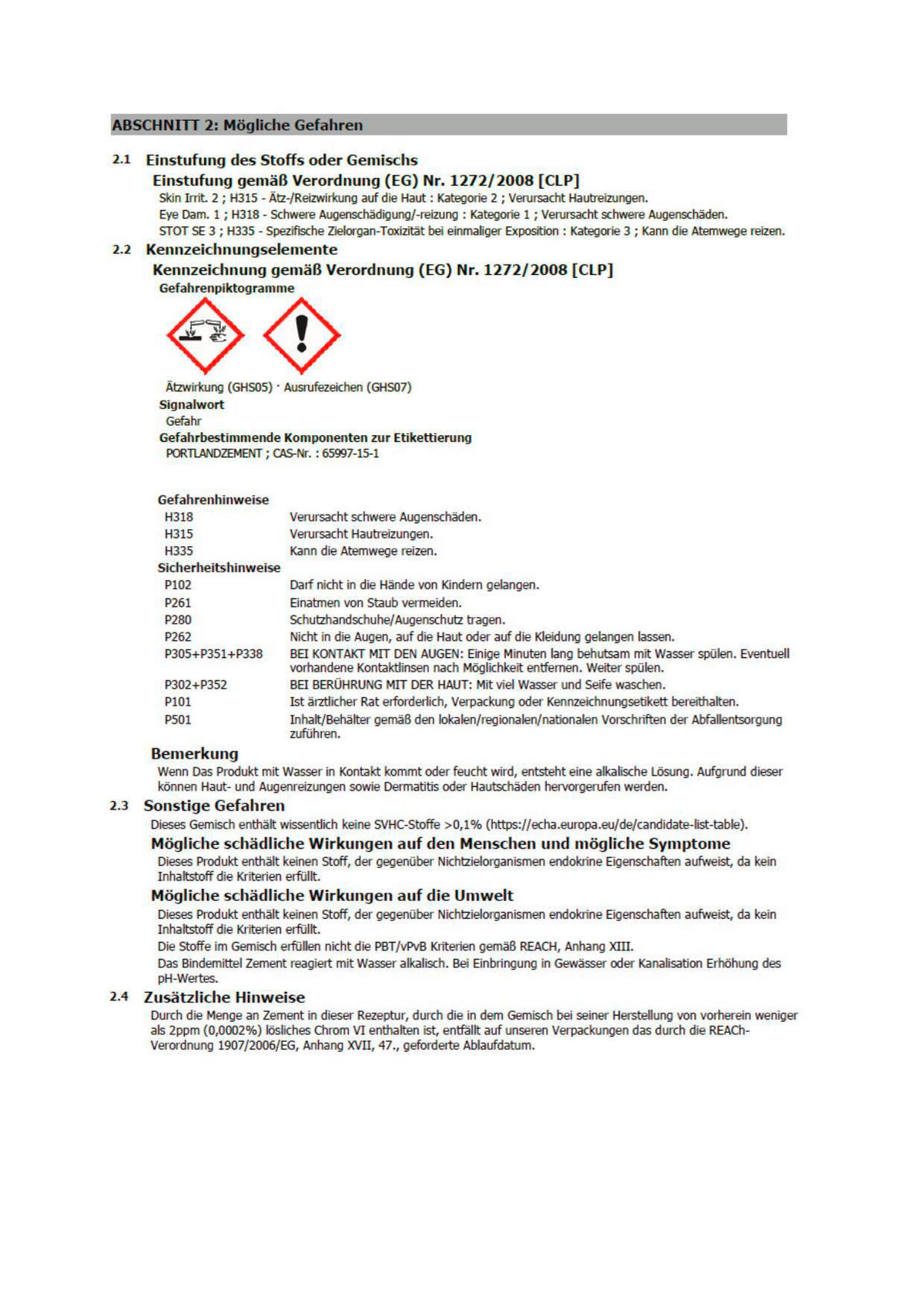 Blitzzement ca. 1 kg Blitzzement_decotric - decotric