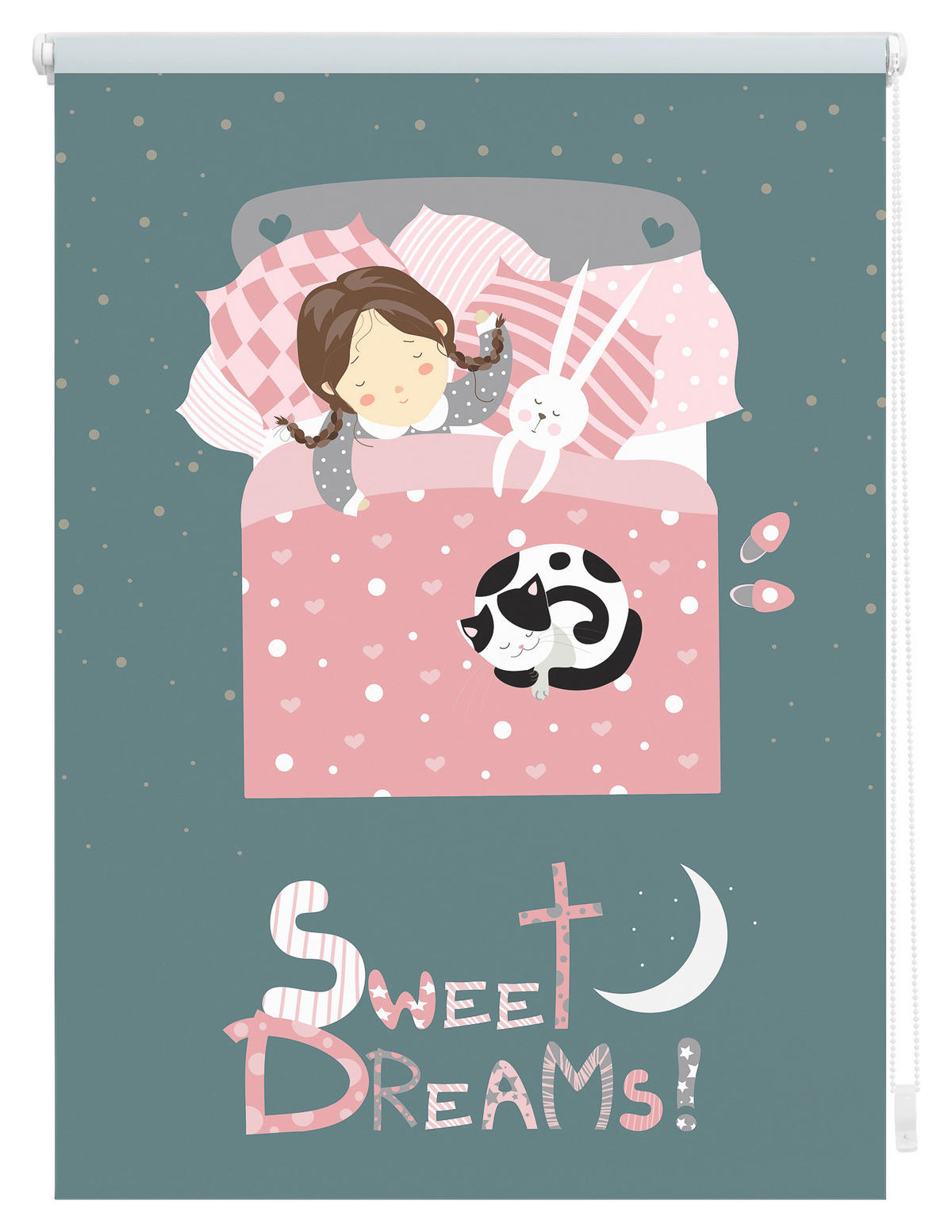 Verdunkelungsrollo Sweet Dreams grau B/L: ca. 45x150 cm Sweet Dreams - rosa/grau (45,00/150,00cm) - LICHTBLICK