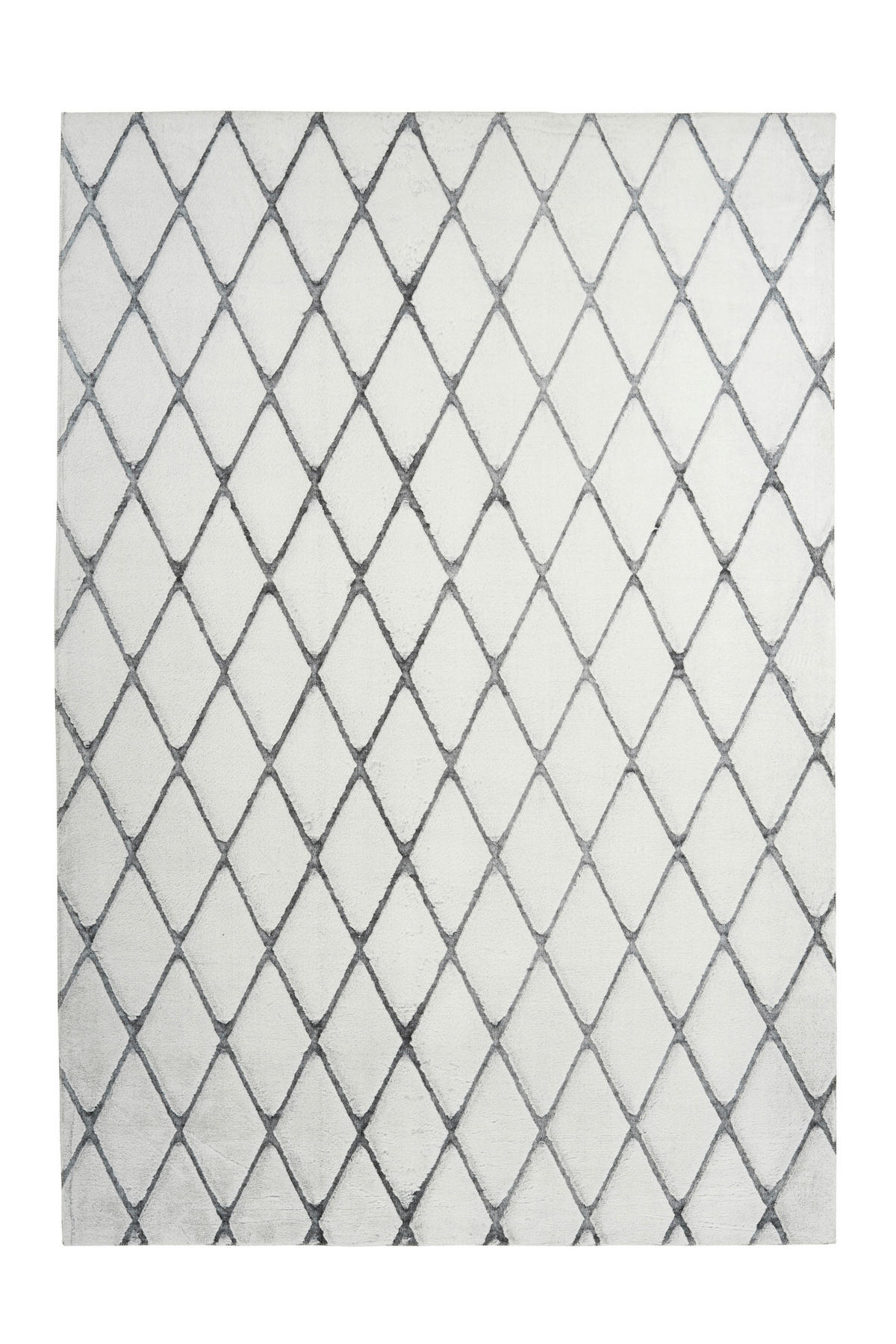 360Living Teppich Vivica anthrazit B/L: ca. 80x150 cm Vivica - weiß/anthrazit (80,00/150,00cm) - 360Living