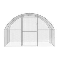 VidaXL Hühnerstall silber Stahl B/H/L: ca. 3x200x300 cm Hühnerstall - silber (300,00/3,00/200,00cm) - VidaXL