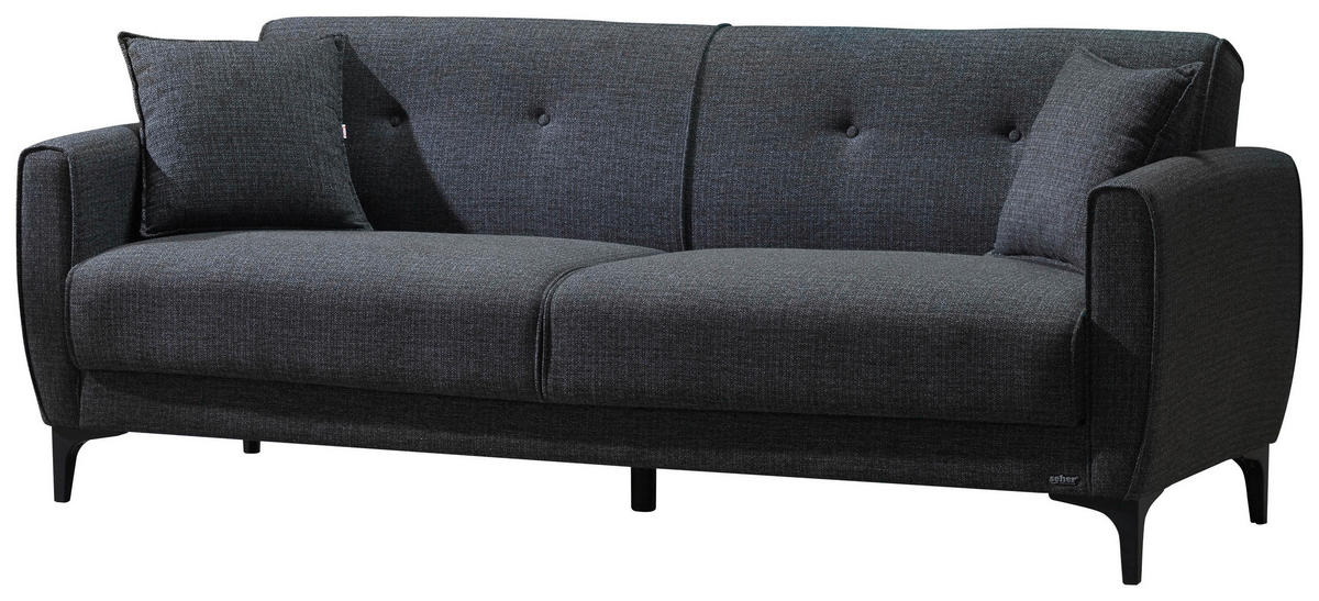 Sofa 3-2-1 San Marino anthrazit Microfaser San Marino - schwarz/anthrazit