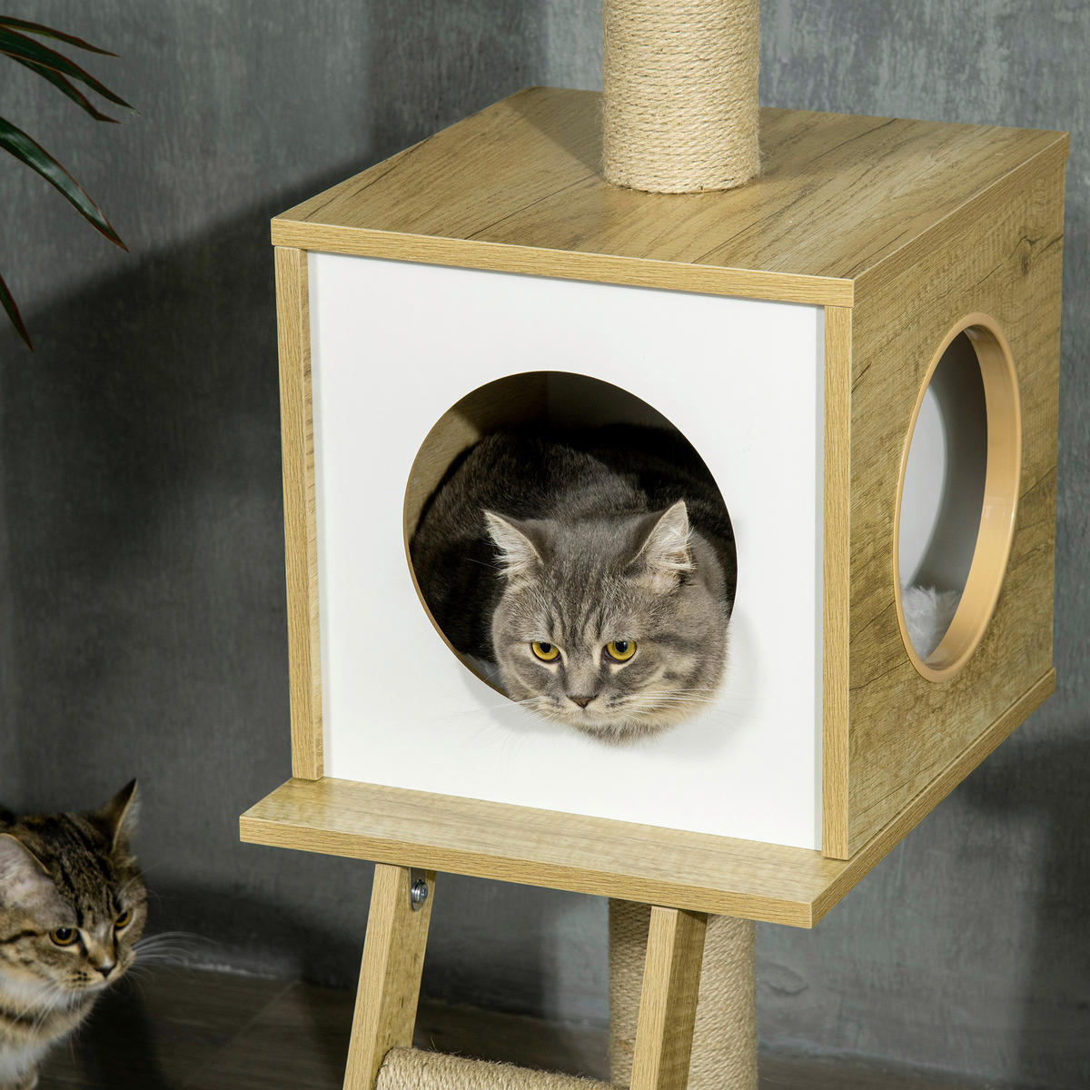 PawHut Kratzbaum braun Spanplatte B/H/L: ca. 40x40x260 cm Kratzbaum - braun (260,00/40,00/40,00cm) - PawHut