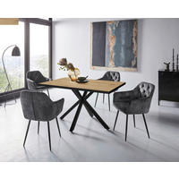 Essgruppe Cleo III Eiche Holzwerkstoff B/H/T: ca. 140x76x90 cm Cleo III - Eiche (140,00/76,00/90,00cm) - Hela
