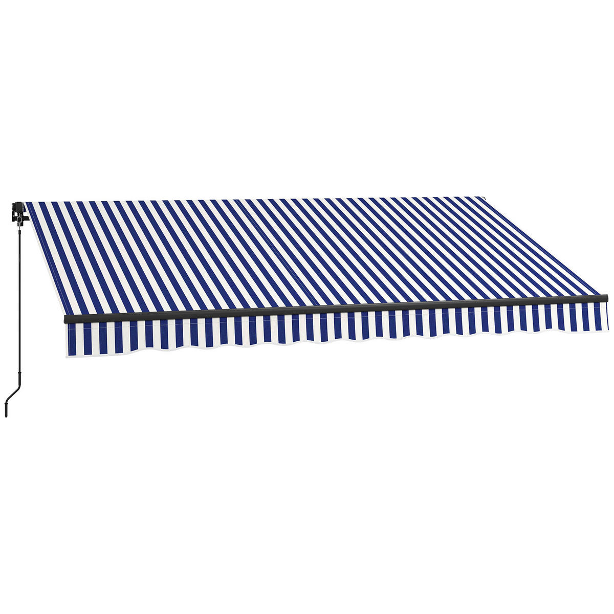 Markise blau B/H: ca. 290x350 cm Markise - blau/weiß (290,00/350,00cm) - Outsunny