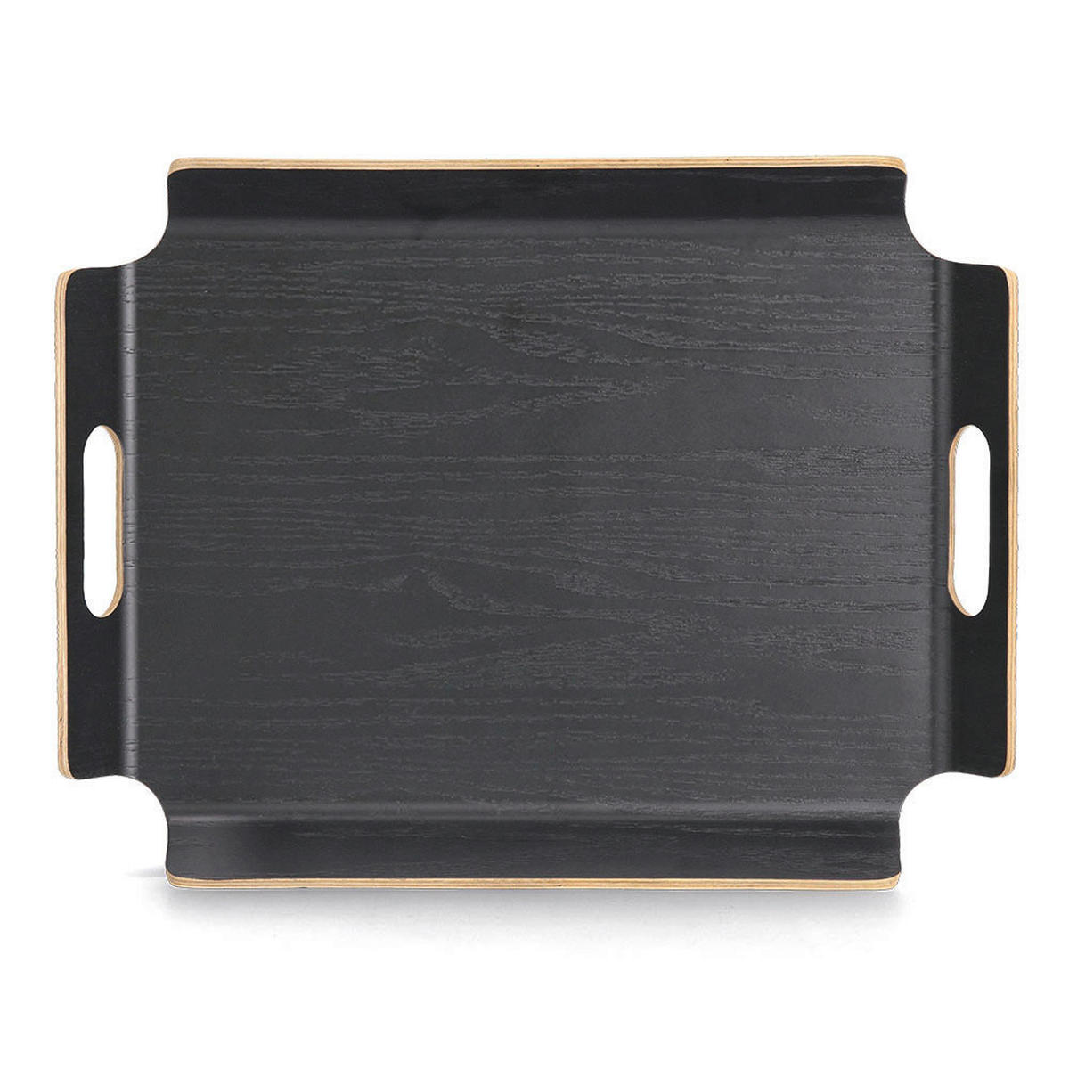 Zeller Serviertablett schwarz Holz B/H/L: ca. 335x45x445 cm Serviertablett - schwarz (445,00/335,00/45,00cm) - Zeller