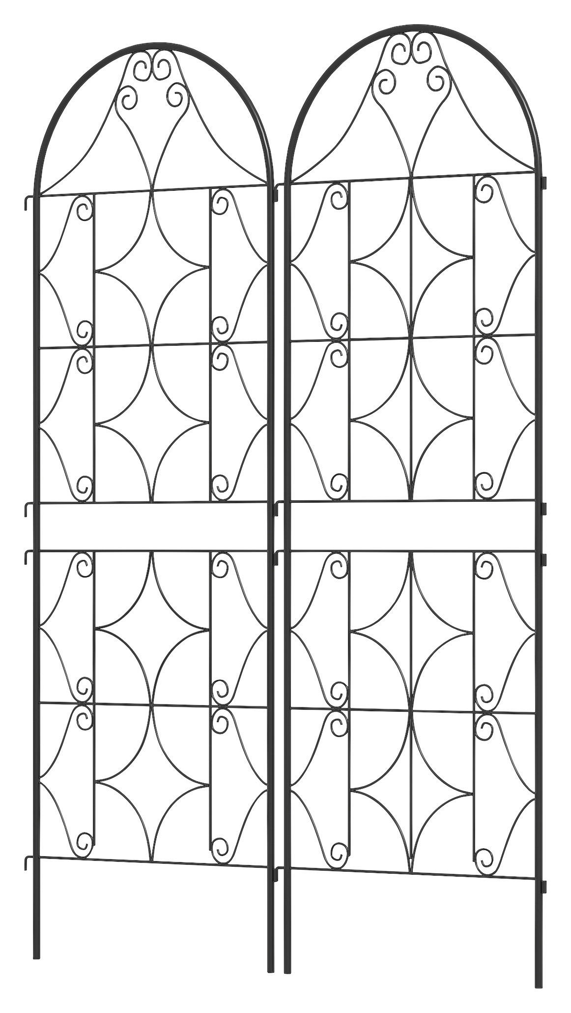 Outsunny Rankgitter schwarz B/H/L: ca. 1,3x150x50 cm Rankgitter - schwarz (50,00/1,30/150,00cm) - Outsunny