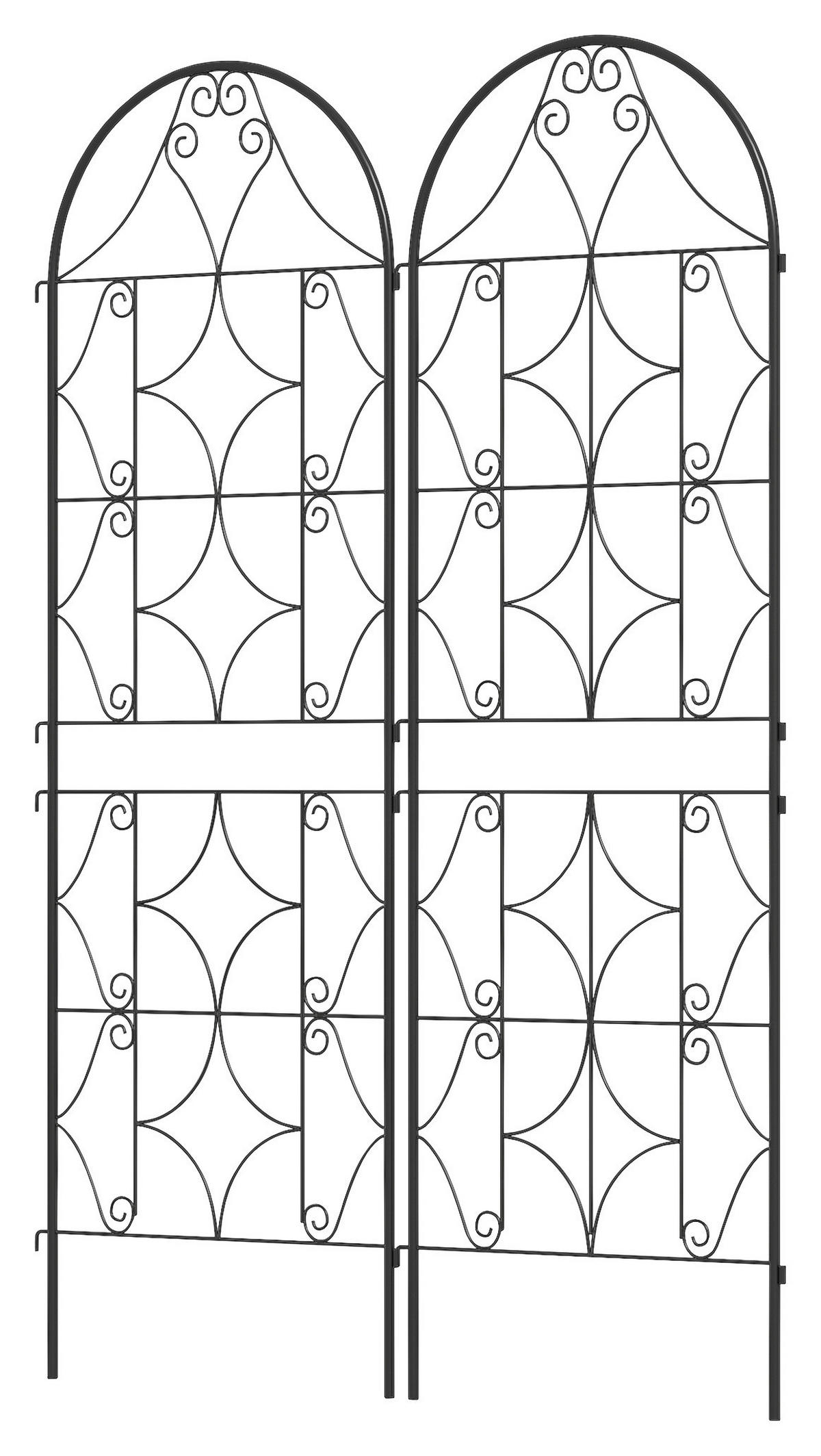 Outsunny Rankgitter schwarz B/H/L: ca. 1,3x150x50 cm Rankgitter - schwarz (50,00/1,30/150,00cm) - Outsunny