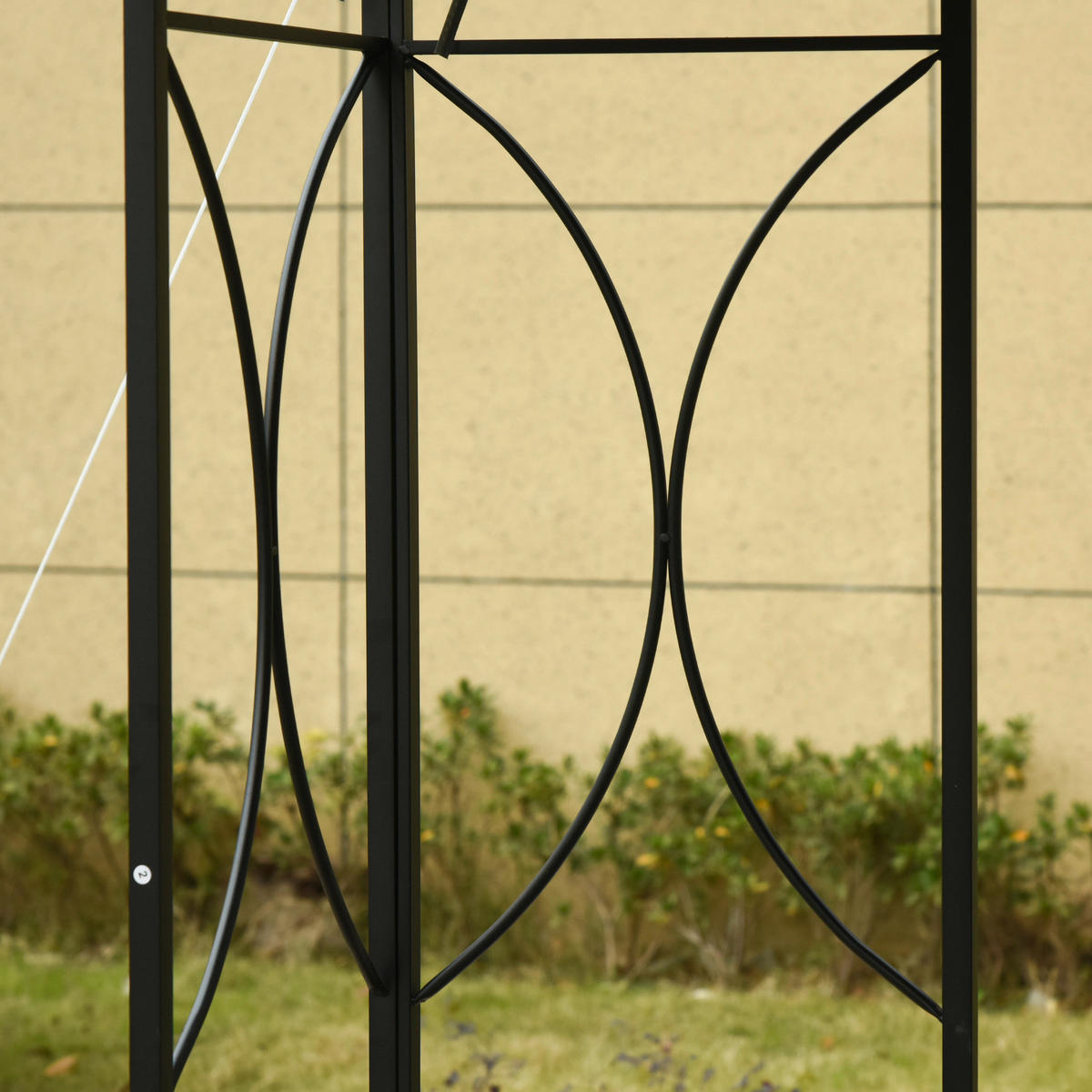 Outsunny Pavillon dunkelgrau Metall B/H/L: ca. 295x270x295 cm Pavillon - dunkelgrau (295,00/295,00/270,00cm) - Outsunny