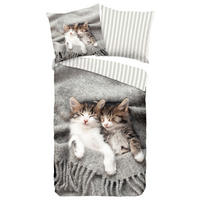 Bettwäsche Snooze grau Polyester B/L: ca. 135x200 cm Snooze - grau (135,00/200,00cm) - Pure