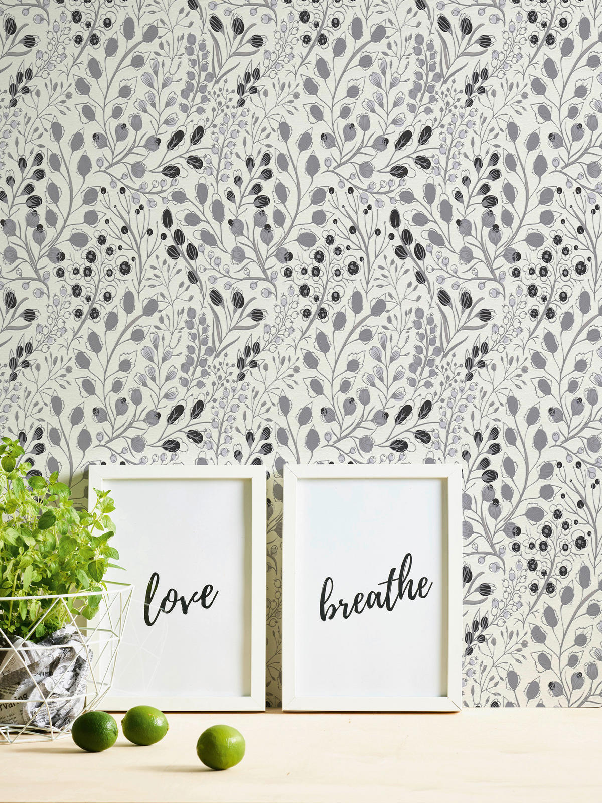 A.S.Creation Vliestapete Attractive 2 Floral grau B/L: ca. 53x1005 cm Attractive 2 - grau (53,00/1005,00cm) - A.S.Creation
