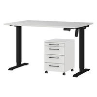 Büro-Sets 9748-581 Lichtgrau schwarz B/H/T: ca. 177x119x80 cm 9748-581 - Lichtgrau/schwarz (177,00/119,00/80,00cm) - Germania