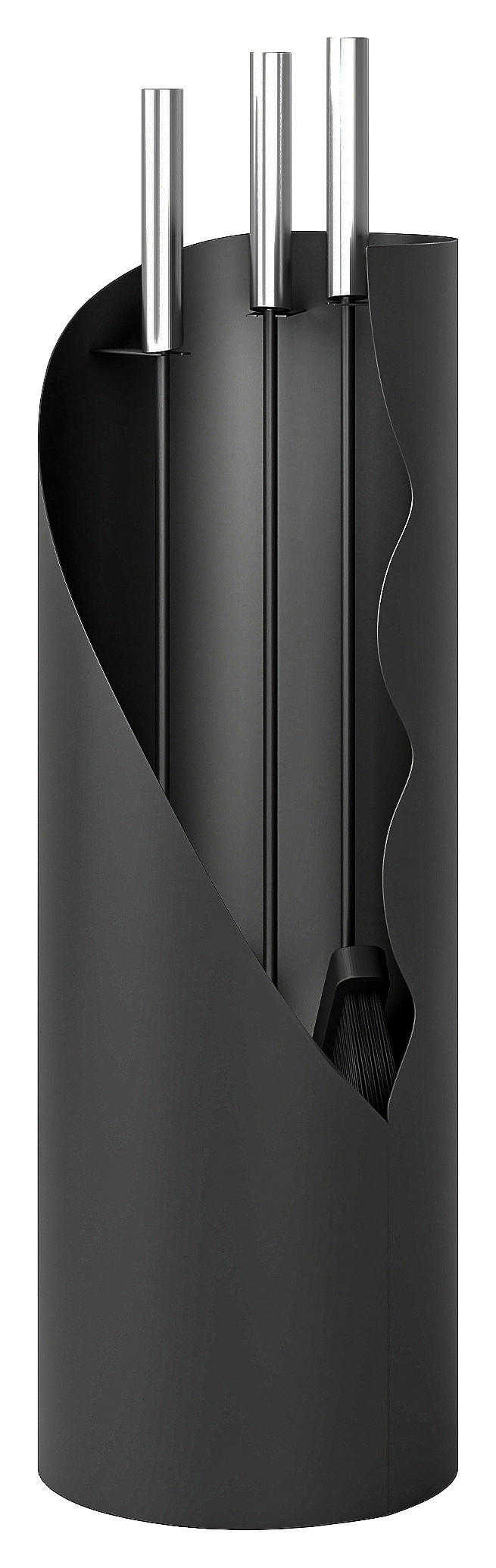 Outsunny Kaminbesteck schwarz B/H/L: ca. 20x65x20 cm Kaminbesteck - schwarz (20,00/20,00/65,00cm) - Outsunny