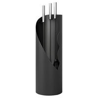 Outsunny Kaminbesteck schwarz B/H/L: ca. 20x65x20 cm Kaminbesteck - schwarz (20,00/20,00/65,00cm) - Outsunny