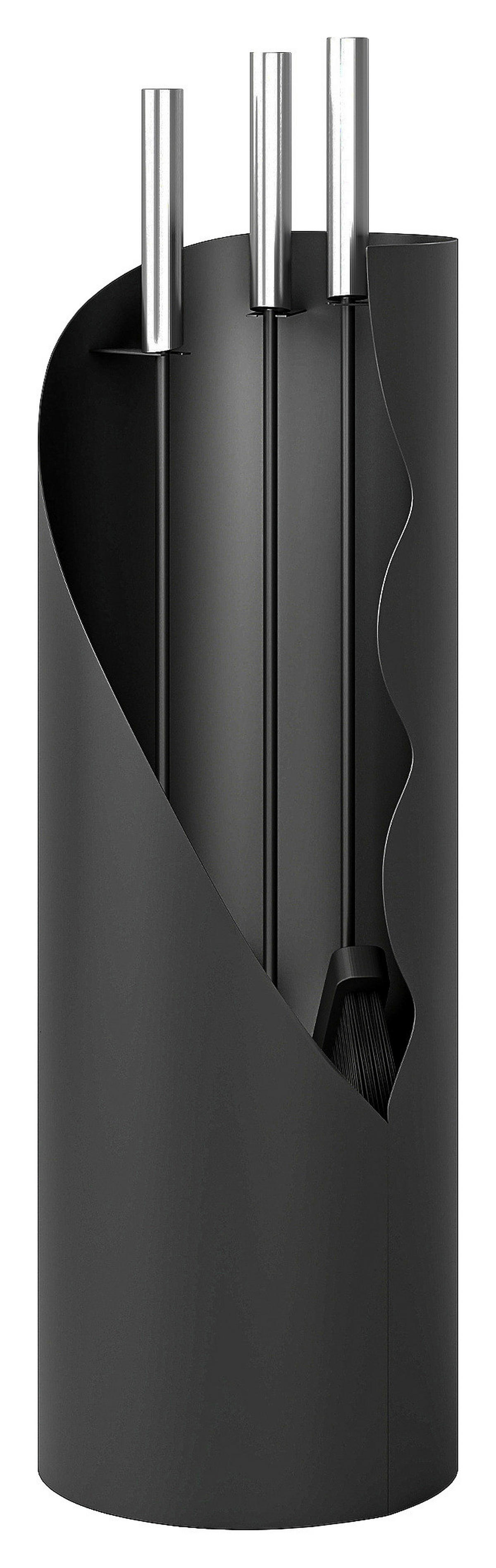 Outsunny Kaminbesteck schwarz B/H/L: ca. 20x65x20 cm Kaminbesteck - schwarz (20,00/20,00/65,00cm) - Outsunny