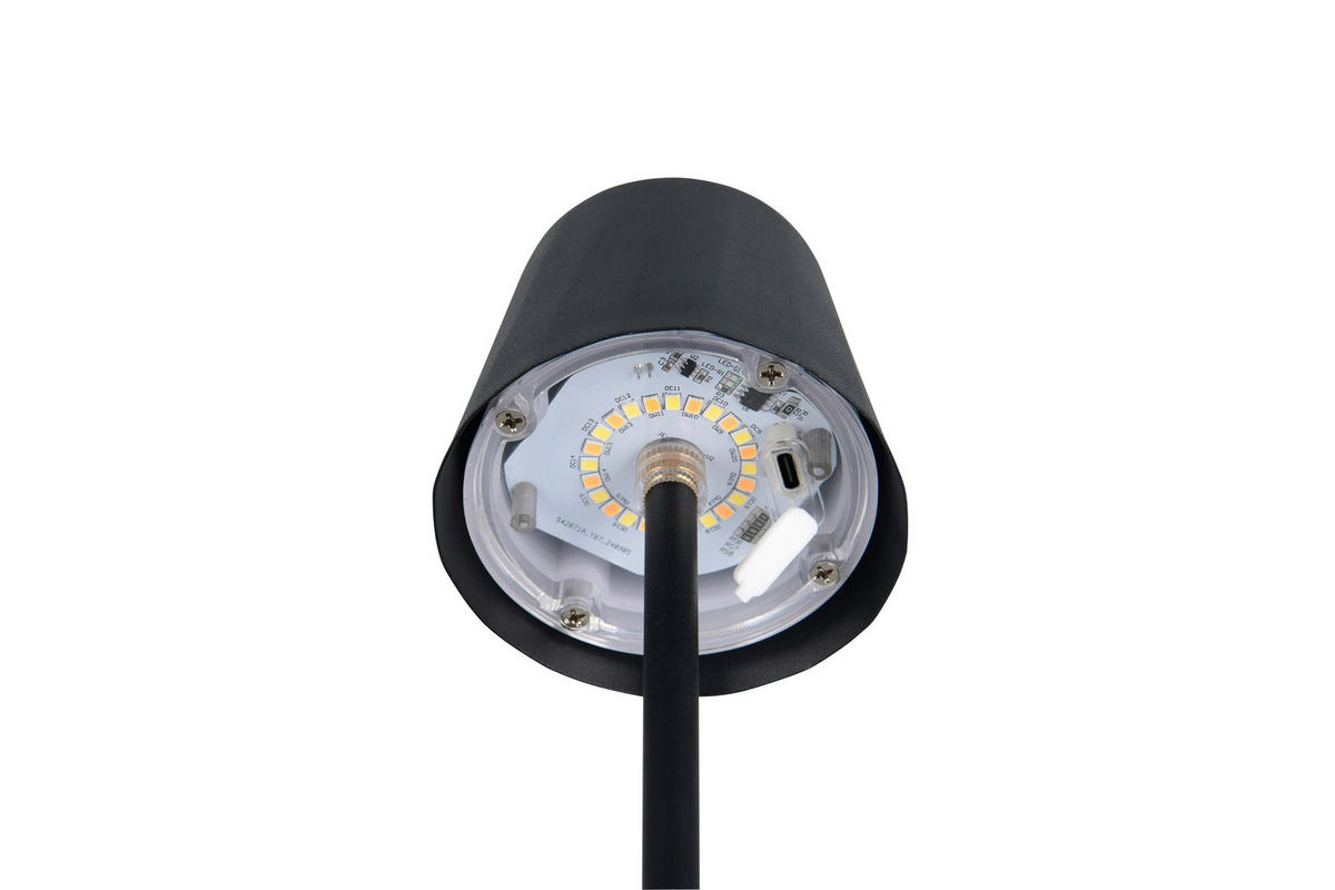 Reality LED Tischleuchte DIAZ mattschwarz Metall H: ca. 21 cm 1 Brennstellen Diaz - mattschwarz (21,00cm) - Reality