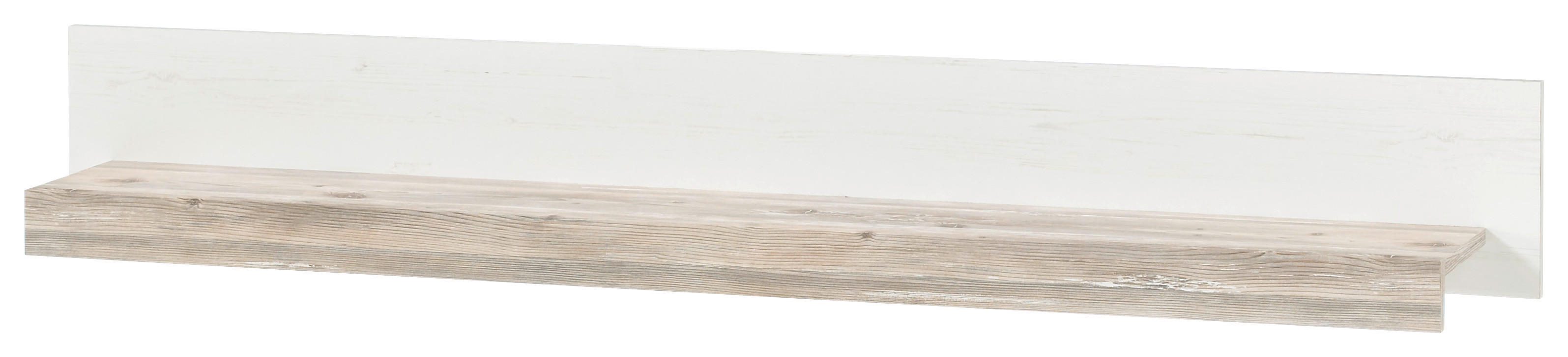 Wandboard Florenz weiß Pinie Optik Holzwerkstoff B/H/T: ca. 150x20x20 cm Florenz - weiß/schwarz (150,00/20,00/20,00cm)