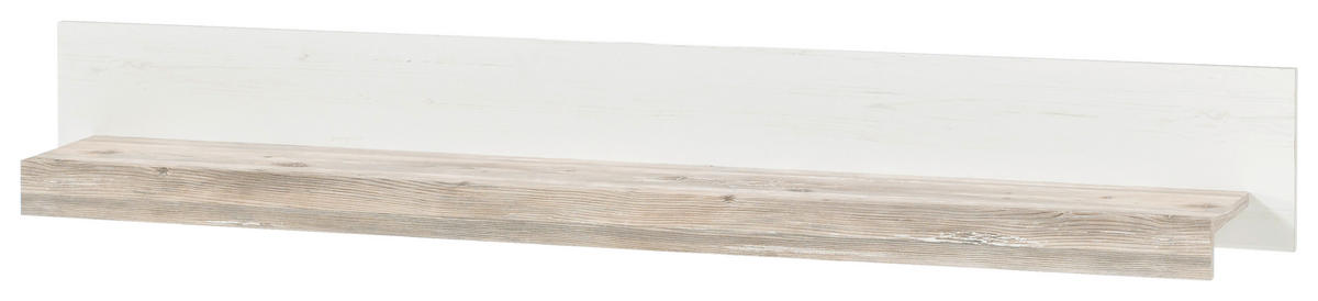 Wandboard Florenz weiß Pinie Optik Holzwerkstoff B/H/T: ca. 150x20x20 cm Florenz - weiß/schwarz (150,00/20,00/20,00cm)