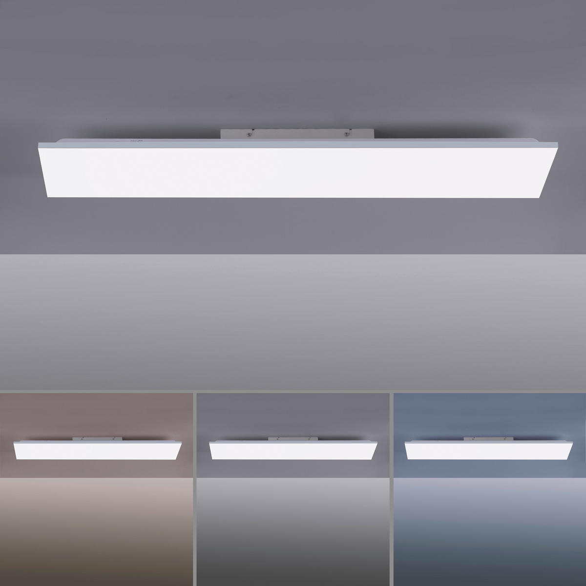 Just Light LED-Deckenleuchte ELEONORA 15109-16 weiß Metall Kunststoff B/H: ca. 25x6,2 cm 1 Brennstellen ELEONORA - weiß (25,00/6,20cm) - Just Light