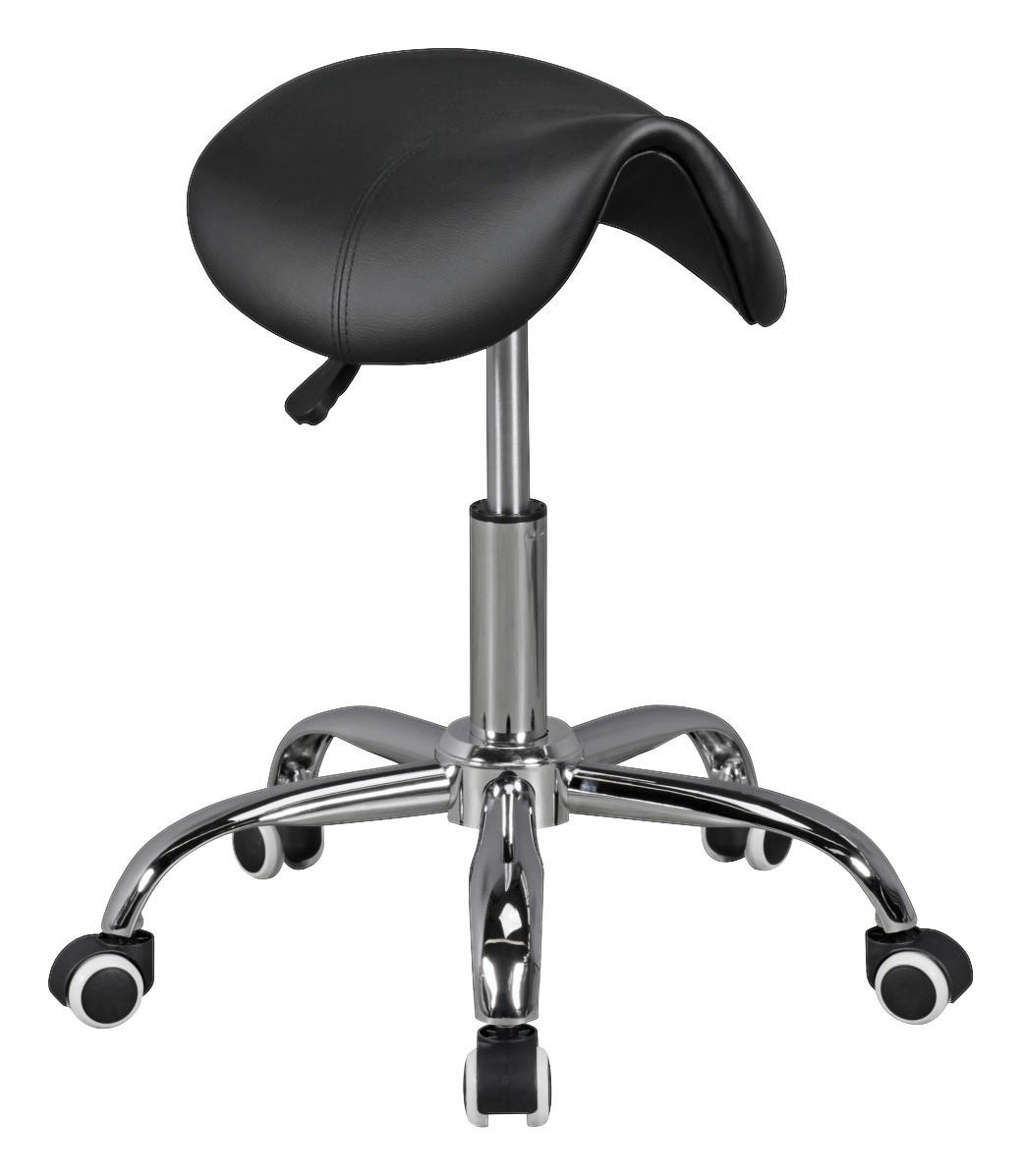 Hocker schwarz Kunstleder Sattelhocker MENTON - schwarz (60,00/60,00/60,00cm) - Amstyle