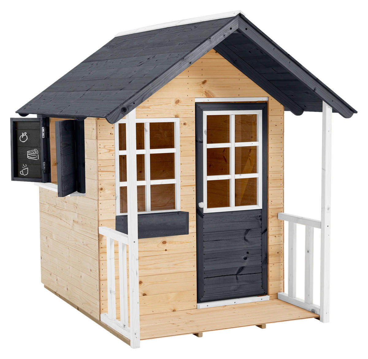 Zwerkules Spielhaus Holli natur B/H/L: ca. 121x140x137 cm Holli - weiß/natur (137,00/121,00/140,00cm) - Zwerkules